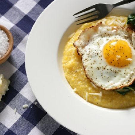 Polenta with Parmesan and Olive Oil Fried Eggs