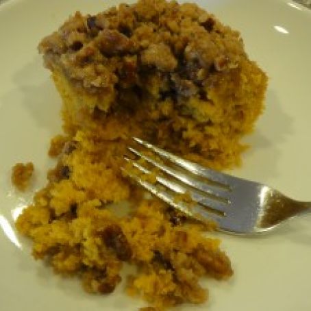 Pumpkin Streusel Coffee Cake with Maple Glaze