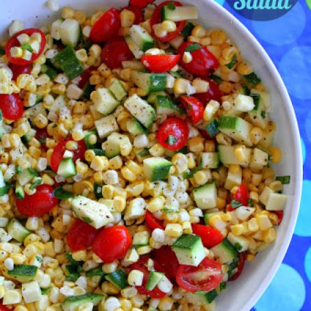Fresh Corn, Tomato and Zucchini Salad