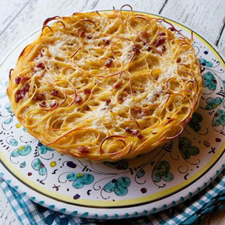 Spaghetti Carbonara Pie