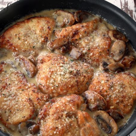 Mushroom Asiago chicken
