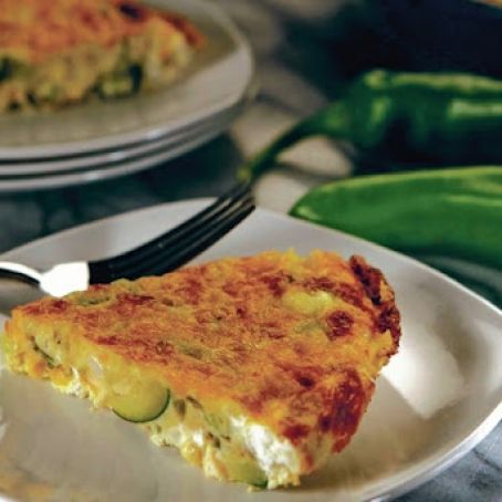 GREEN CHILE, CORN AND ZUCCHINI FRITTATA