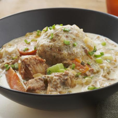 Slow-Cooked Pork Stew with Dumplings