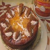 Pumpkin Pie Cheesecake with Gingersnap Cookie Crust