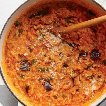 Eggplant & Tomato Risotto