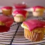 Mascarpone Mini Cupcakes with Strawberry Glaze