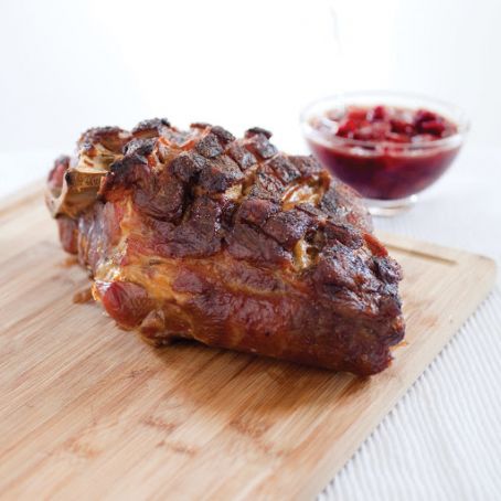 Slow-Roasted Pork Shoulder with Cherry Sauce