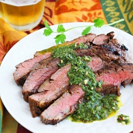 Flank Steak with Homemade Chimichurri