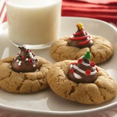 Christmas Peanut Butter Blossoms