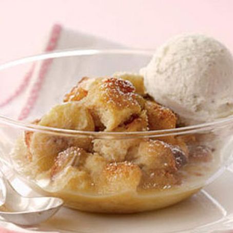 Bananas foster French bread pudding