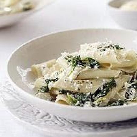 Spinach and Ricotta Pappardelle