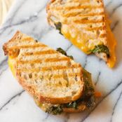 Kale, Grilled Garlic and Cheddar Panini