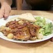 Cornish Game Hen with Bacon and Onions