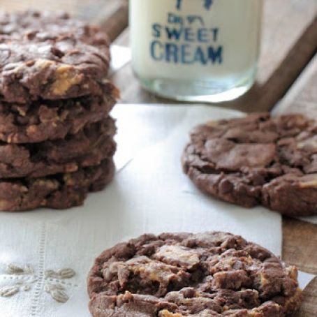 Chocolate Cake Reeses Peanut Butter Chunk Cookies