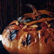 PUMPKIN STUFFED WITH VEGGIE STEW