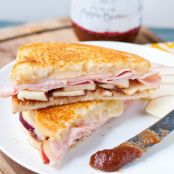 Ham and Apple Butter Grilled Cheese