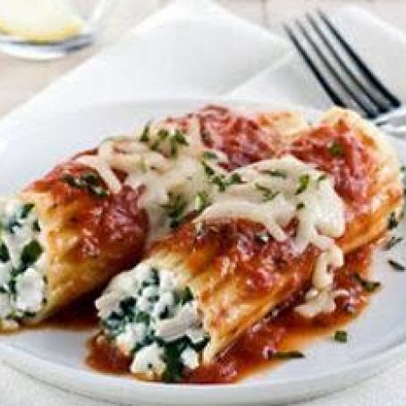 Chicken, Cheese & Spinach Manicotti