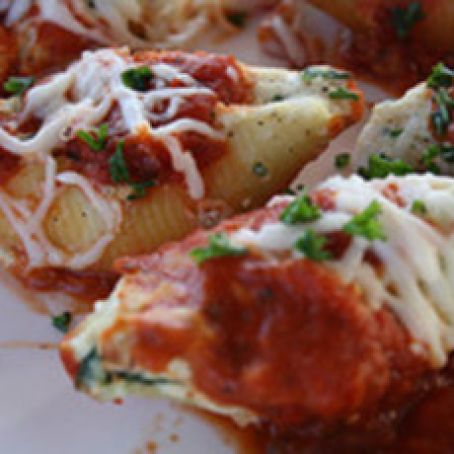 Three Cheese Stuffed Shells (Meatless)