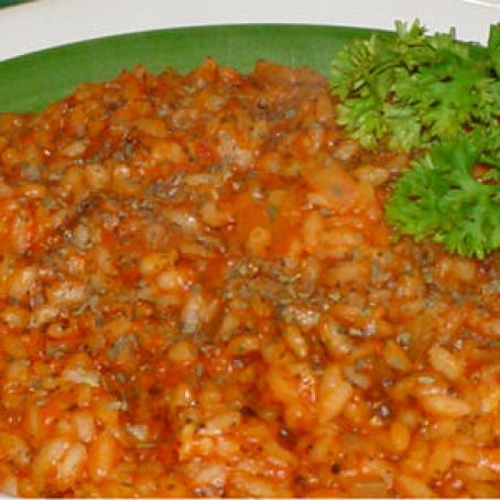 Risotto with Tomato Sauce
