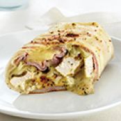 Grilled Chicken, Ham and Swiss Wraps