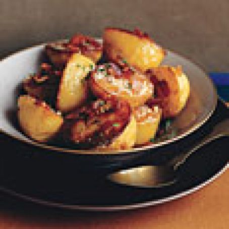 Roasted Potatoes with Bacon, Cheese, and Parsley