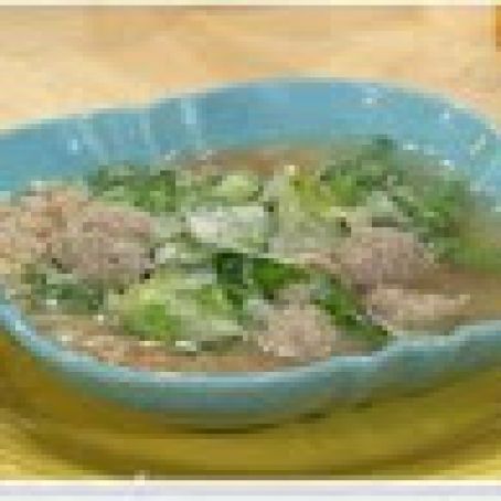 Meatballs and Rice in Broth