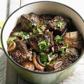 Short Ribs with Black Barley and Mushrooms