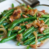 GREEN BEANS WITH BACON AND ONIONS