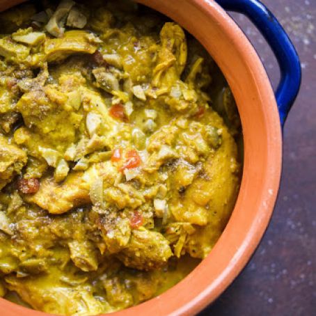 Lemon-Saffron Chicken Tangia