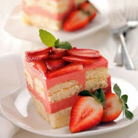 Strawberry Rhubarb Torte Recipe
