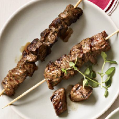 Lamb Skewers with Salsa Verde