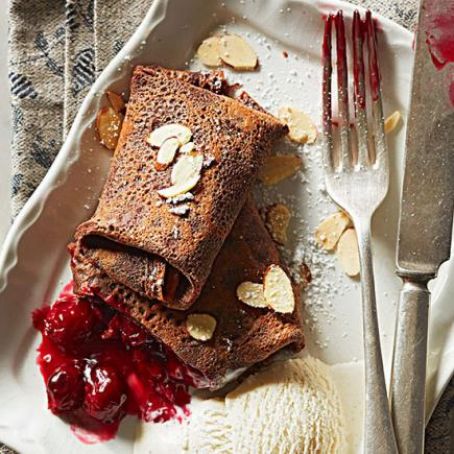 Cherry Pie Crepes a la Mode