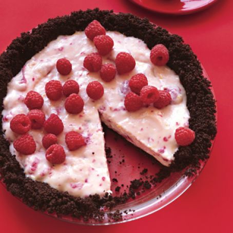 No-Bake Chocolate Raspberry Cream Pie