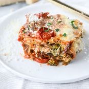 Roasted Vegetable Lasagna with Burrata