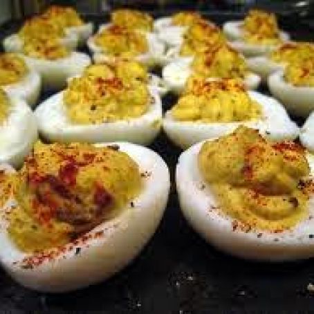 Bacon Cheddar Deviled Eggs