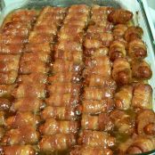 Bacon Wrapped Smokies with Brown Sugar and Butter