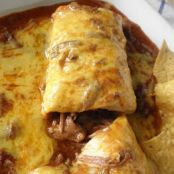 Crockpot Chile Colorado Burritos