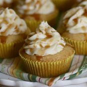 Eggnog Cupcakes with Bourbon Caramel