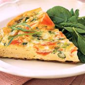 Low Fat Frittata with Smoked Salmon and Scallions