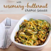 Zucchini Fettuccine with Rosemary Butternut Creme Sauce