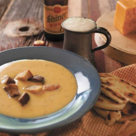 Shiner Bock and Cheddar Cheese Soup