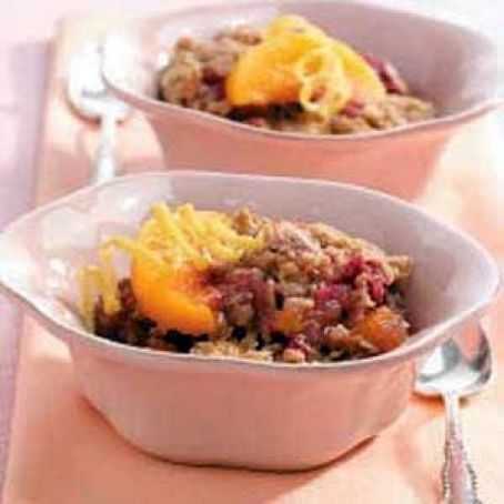 Peach Rhubarb Crisp