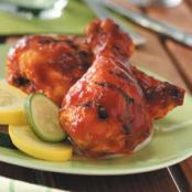 Saucy barbecued chicken