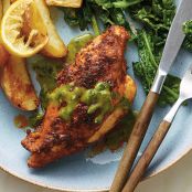 Pan-Roasted Chicken With Mint Sauce