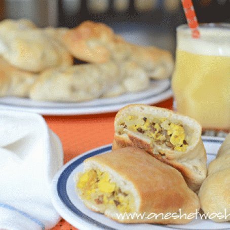 Sausage Hash Brown Breakfast Pocket (Can be Frozen)