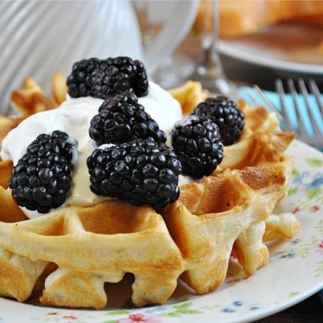 Easy and Fluffy Belgian Waffles