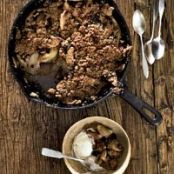 Skillet-Baked Pear-and-Apple Crisp