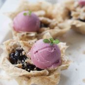 Mini cherry phyllo pie