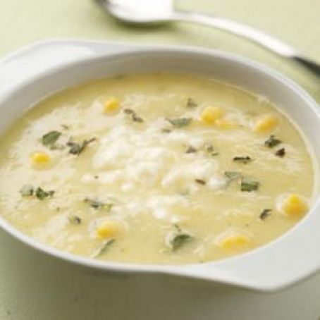 Golden Summer Squash & Corn Soup