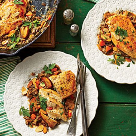 Chicken-and-Wild Rice Skillet Casserole